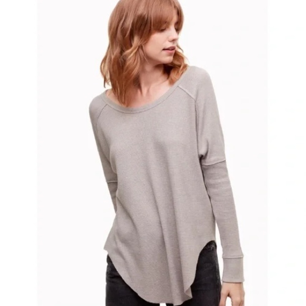 Aritzia TNA Waffle Alder Thermal Top - Sz S